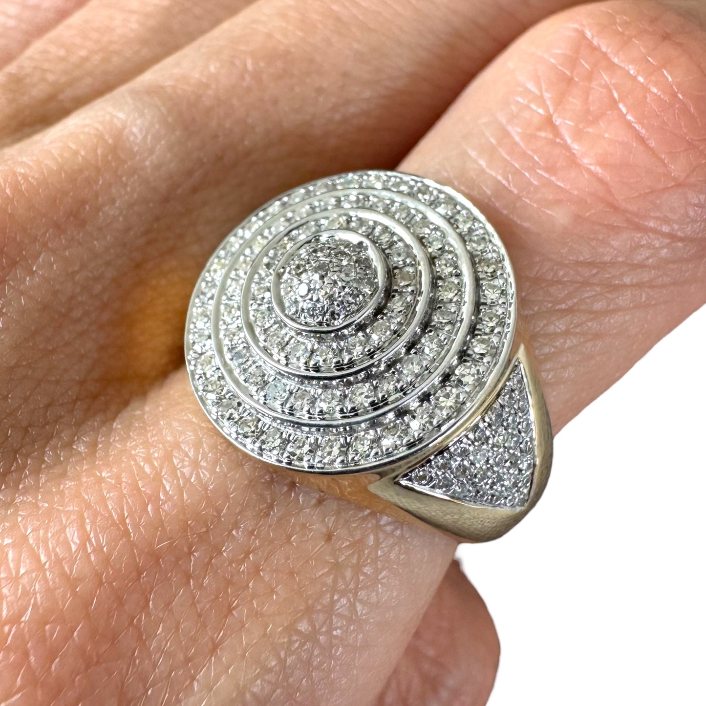 0.61CT 16MM Yellow Gold Diamond Ring