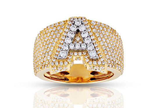 10K 1.45CT Two-Tone Diamond Initial Rings