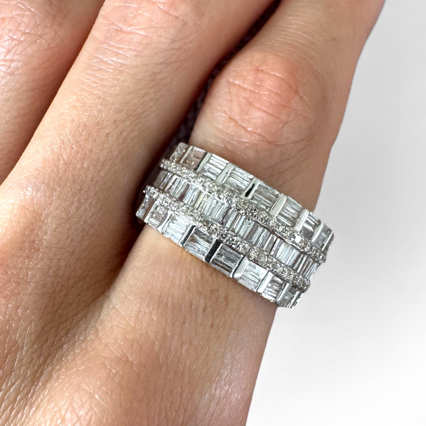 1.66CT 11MM Yellow GolD Diamond Baguette Ring