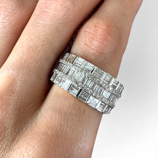 1.66CT 11MM Yellow GolD Diamond Baguette Ring