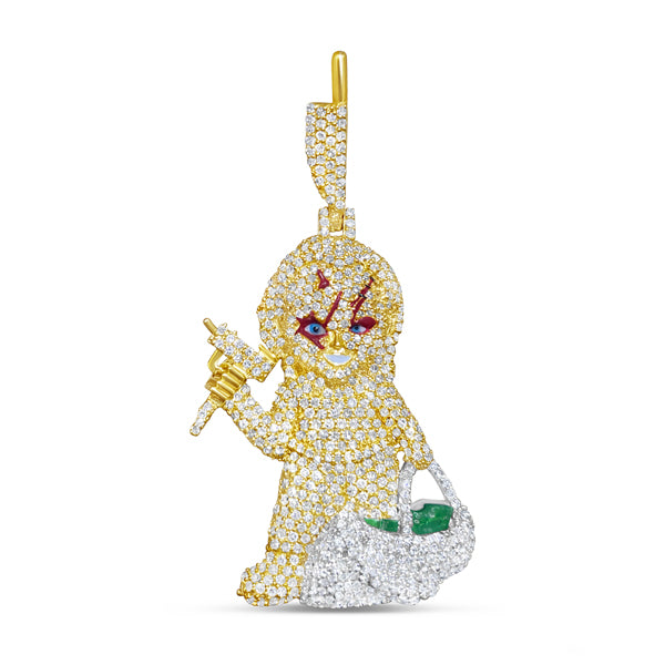 10K 2.1CT Yellow Gold Diamond Pendant