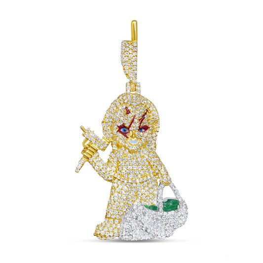 10K 2.1CT Yellow Gold Diamond Pendant