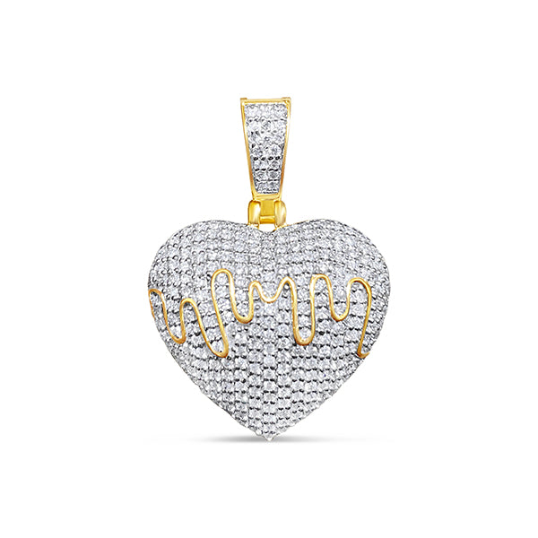 0.66CT Drip Diamond Heart Pendant