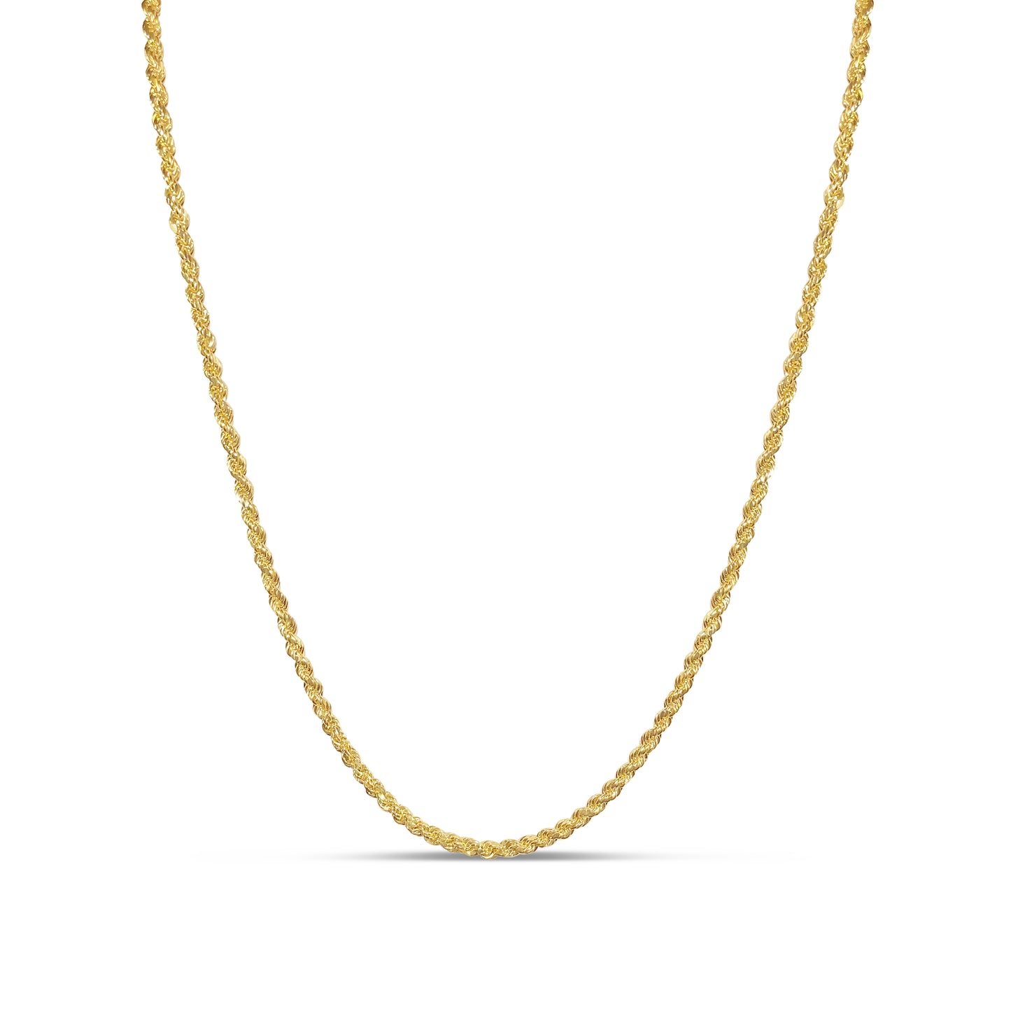 10K 3MM Gold Diamond Cut Rope Chain