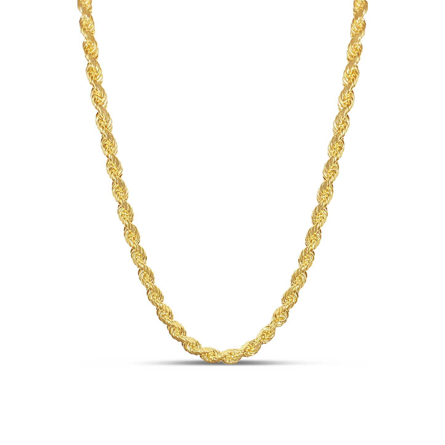10K 6MM Gold Diamond Cut Rope Chain