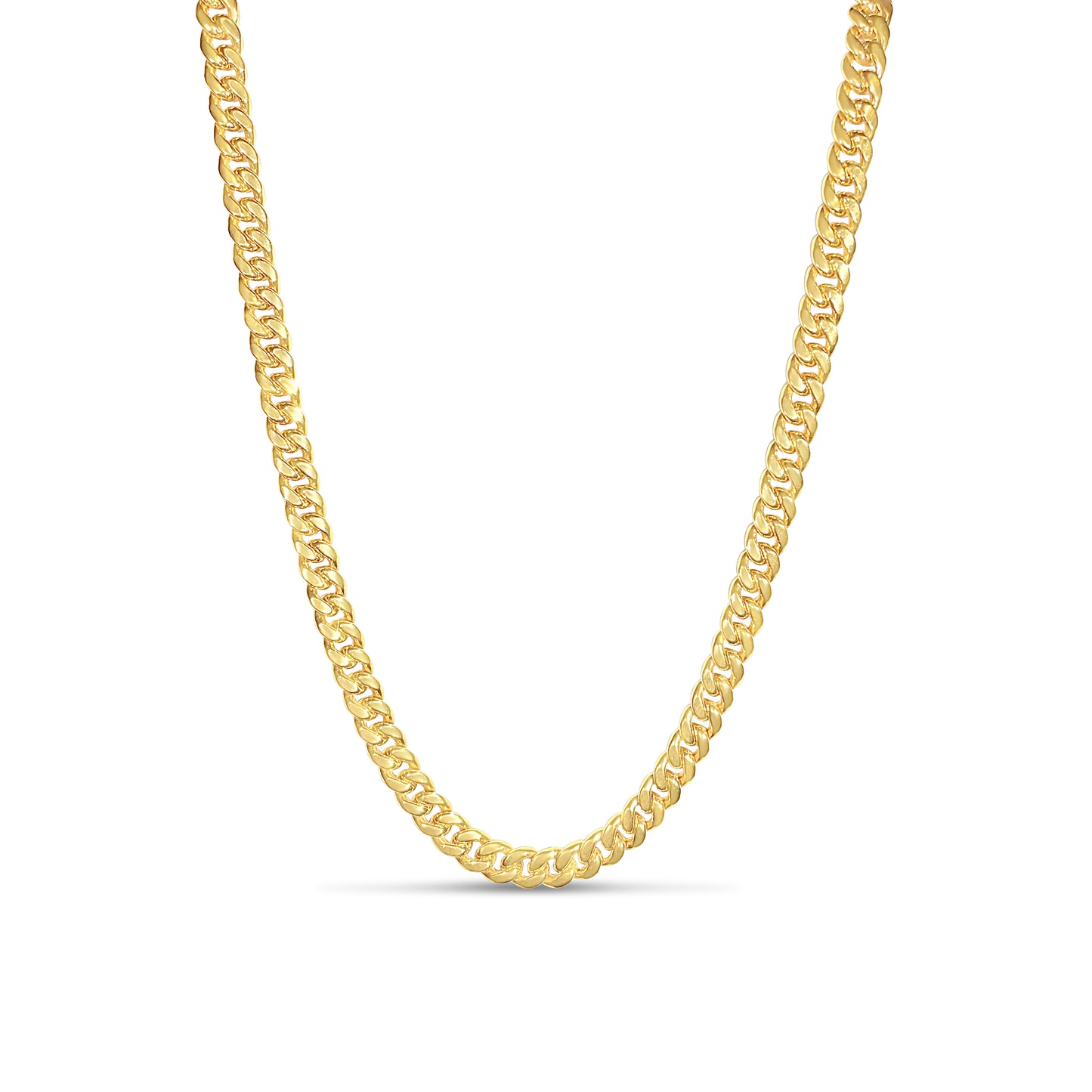 14K 7.5MM Yellow Gold Cuban Link Chain