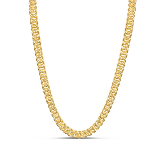 14K 9MM Yellow Gold Cuban Link Chain