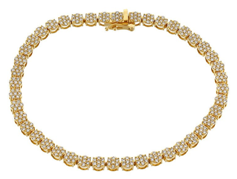 10K 2.73CT 4.5MM Yellow Gold Diamond Bracelet