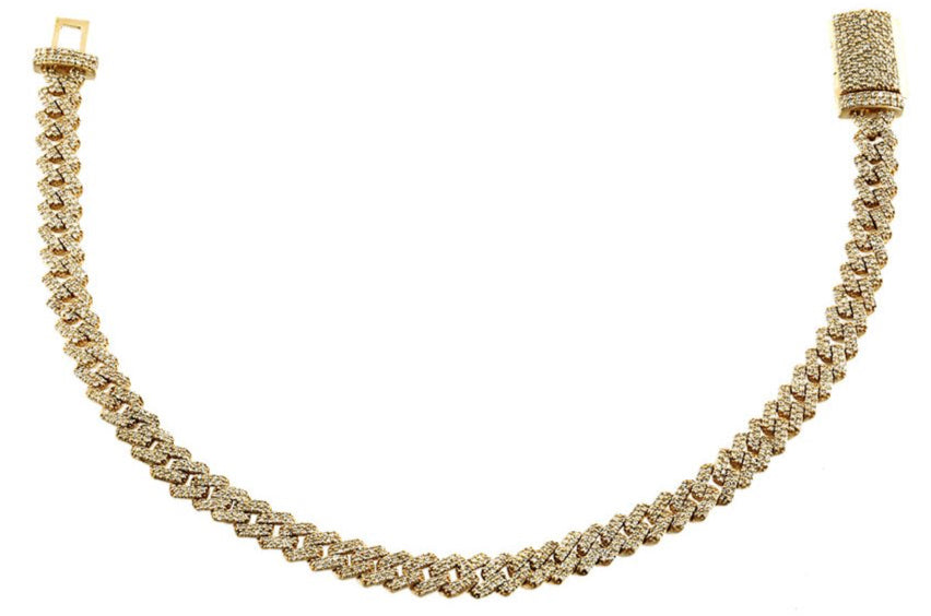 10K 2.09CT 5.5MM Diamond Cuban Link Bracelet