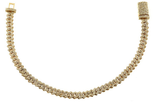 10K 2.09CT 5.5MM Diamond Cuban Link Bracelet