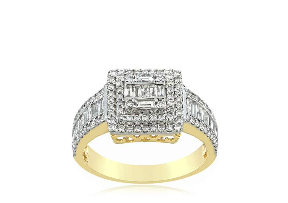 14K 1.47CT Diamond Baguette Ring