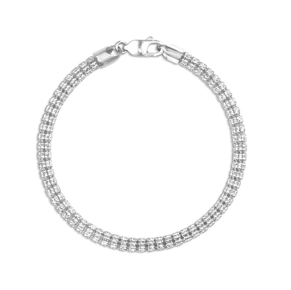 14K Two-Tone Gold Ice Bracelet