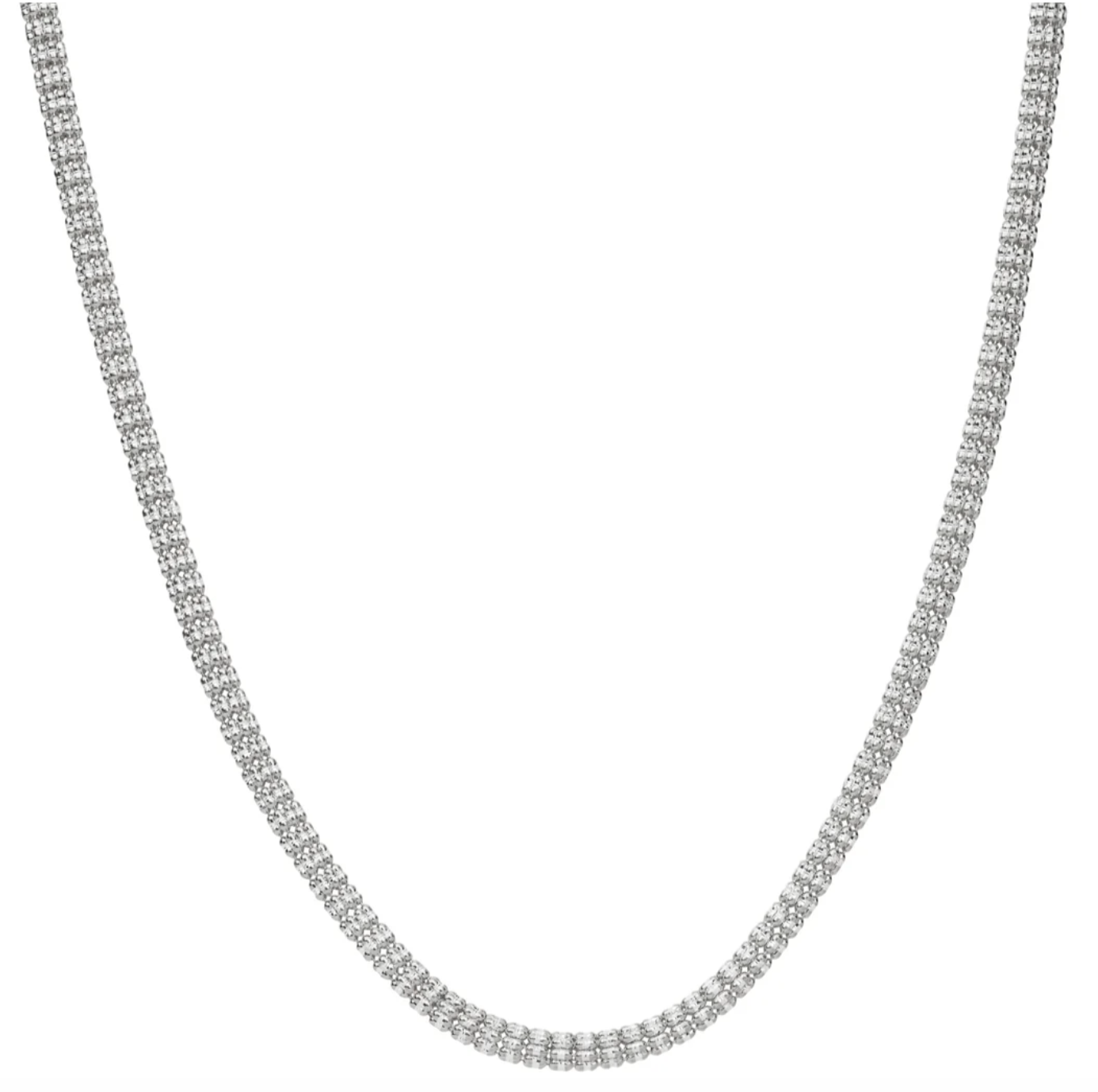 14K White Gold Ice Chains