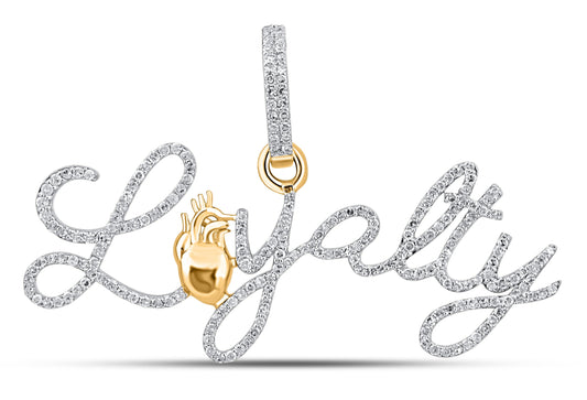 10K 0.83CT 1.8" Diamond Loyalty Gold Pendant