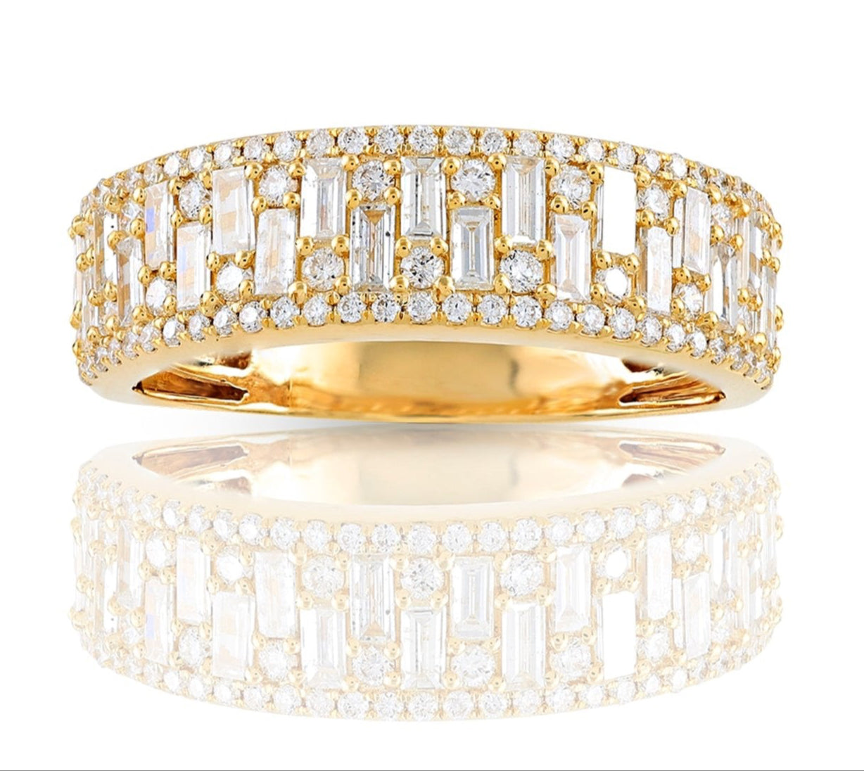 1.6CT Diamond Baguette Gold Ring