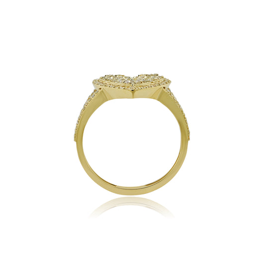 14K .75CT Diamond Baguette Heart Ring