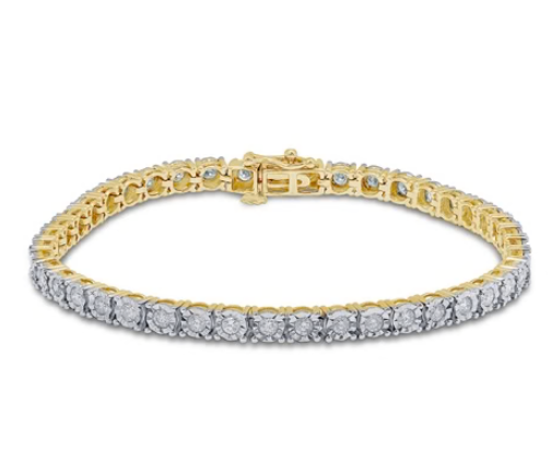 10K 0.70CT Yellow Gold Diamond Bracelet