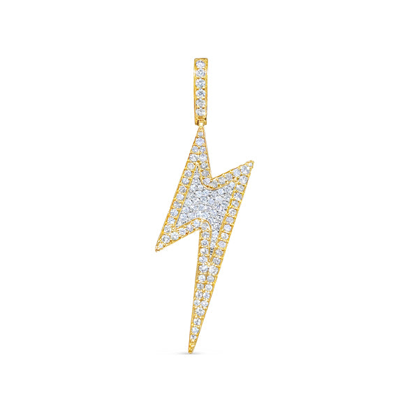 Diamond Gold Lightning Bolt Pendant