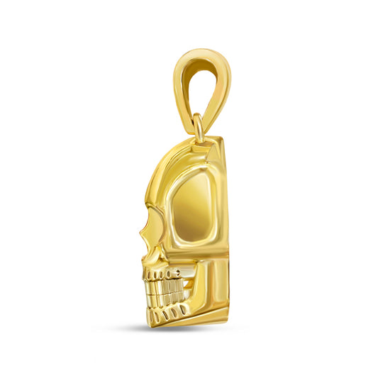 10K Yellow Gold Skull Pendant