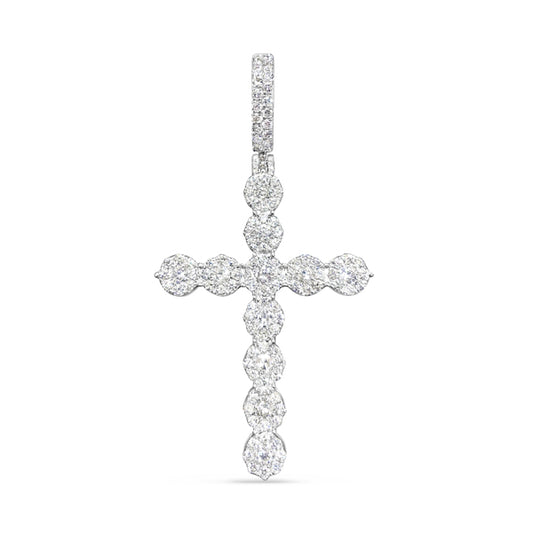 10K Yellow Gold Diamond Cross Pendant