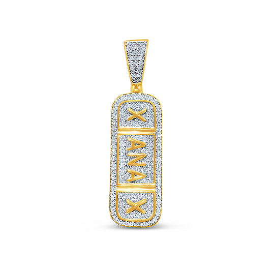 0.70CT Diamond Gold Pill Pendant