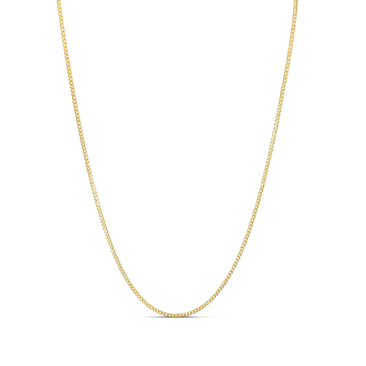 14K 2MM Yellow Gold Cuban Link Chain