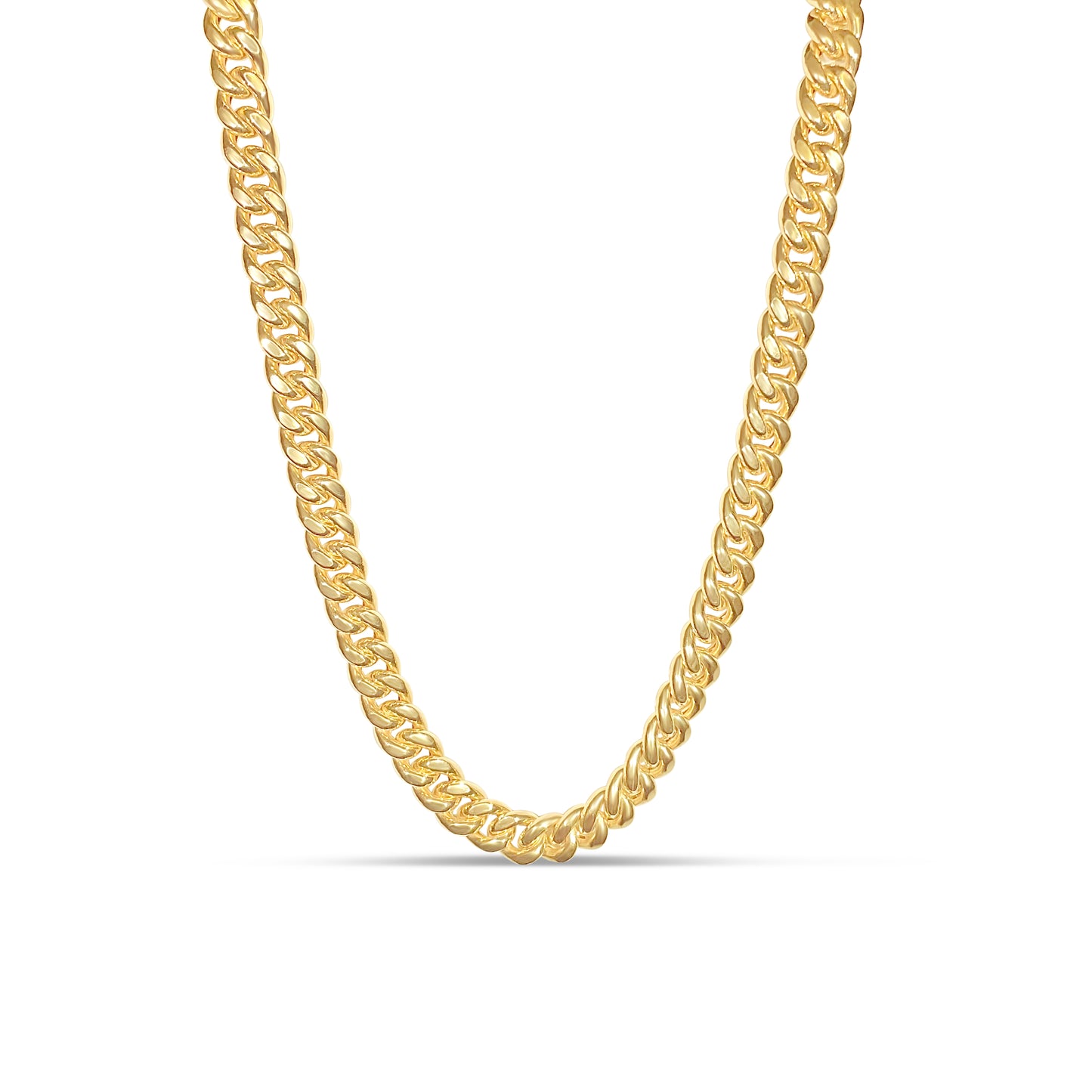 14K 10.5MM Yellow Gold Cuban Link Chain