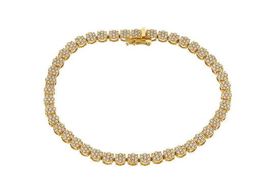 10K 2.73CT 4.5MM Yellow Gold Diamond Bracelet