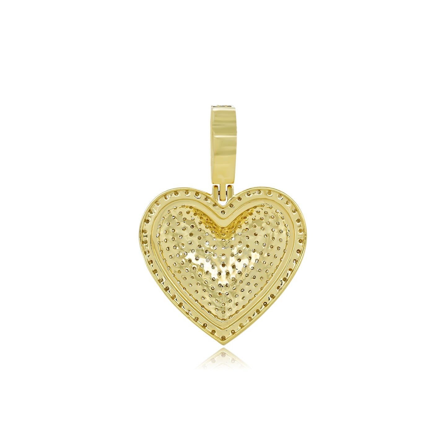 14K 1.49CT Yellow Gold Diamond Heart Pendant