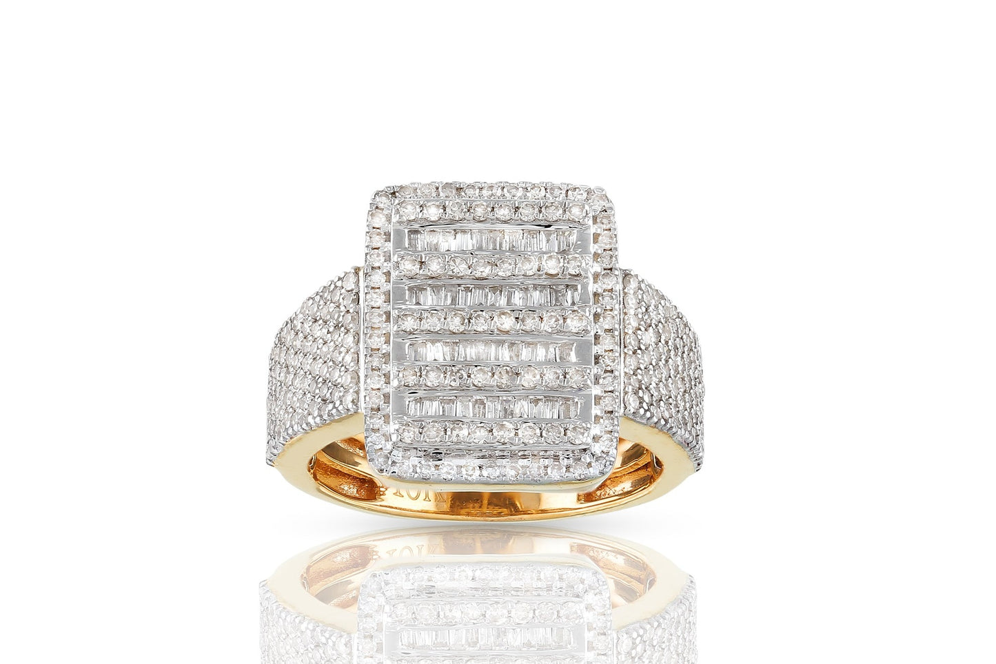 10K 1.13CT Diamond Gold Baguette Ring