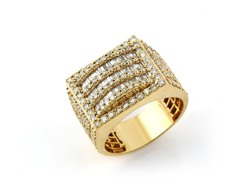 14K 3.47CT Diamond Baguette Ring