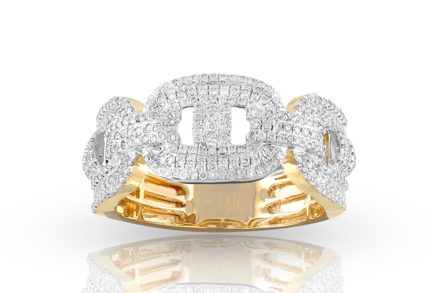 14K .81CT Diamond Link Ring