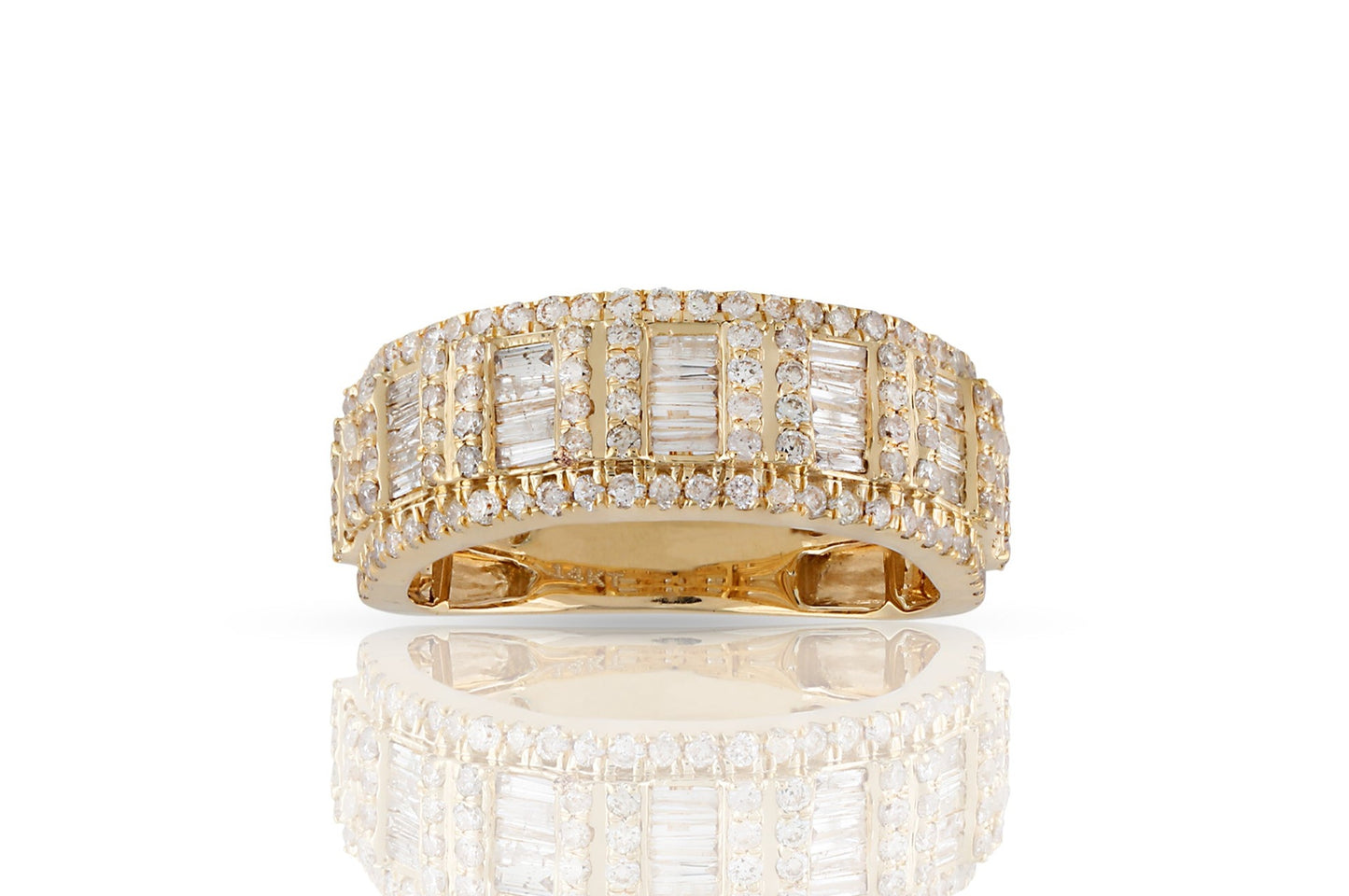 10K 1.62CT Yellow Gold Diamond Baguette Ring