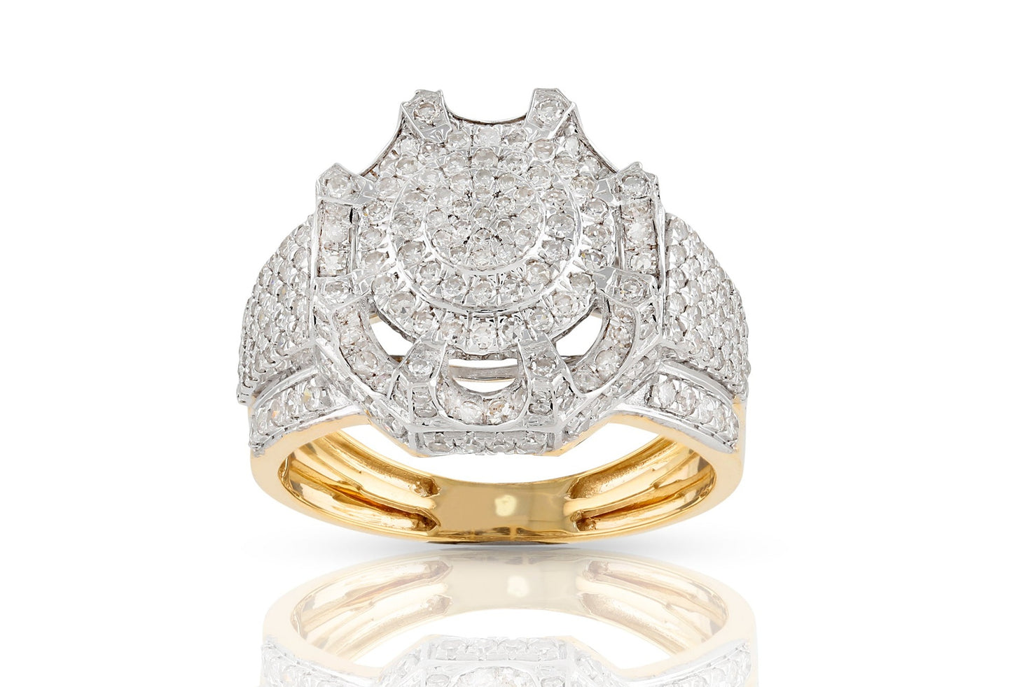 10K 1.52CT Diamond Crown Ring