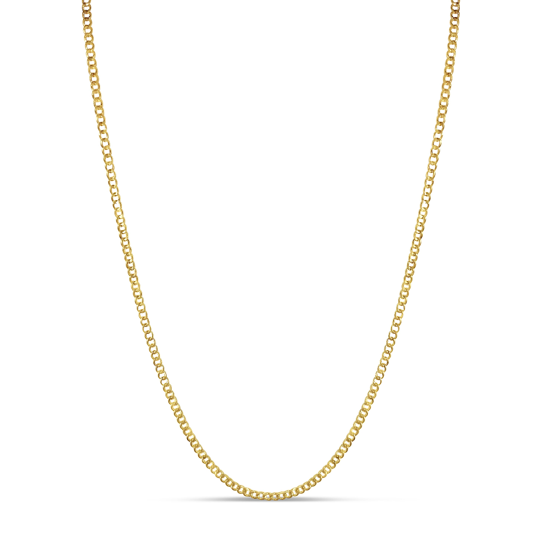 14K 2.5MM Yellow Gold Cuban Link Chain