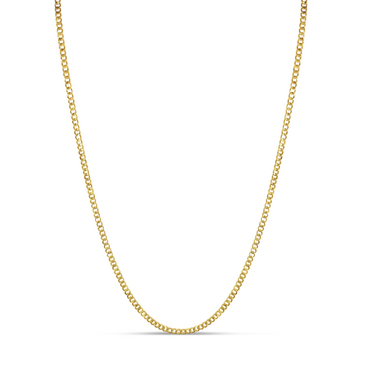 14K 2.5MM Yellow Gold Cuban Link Chain