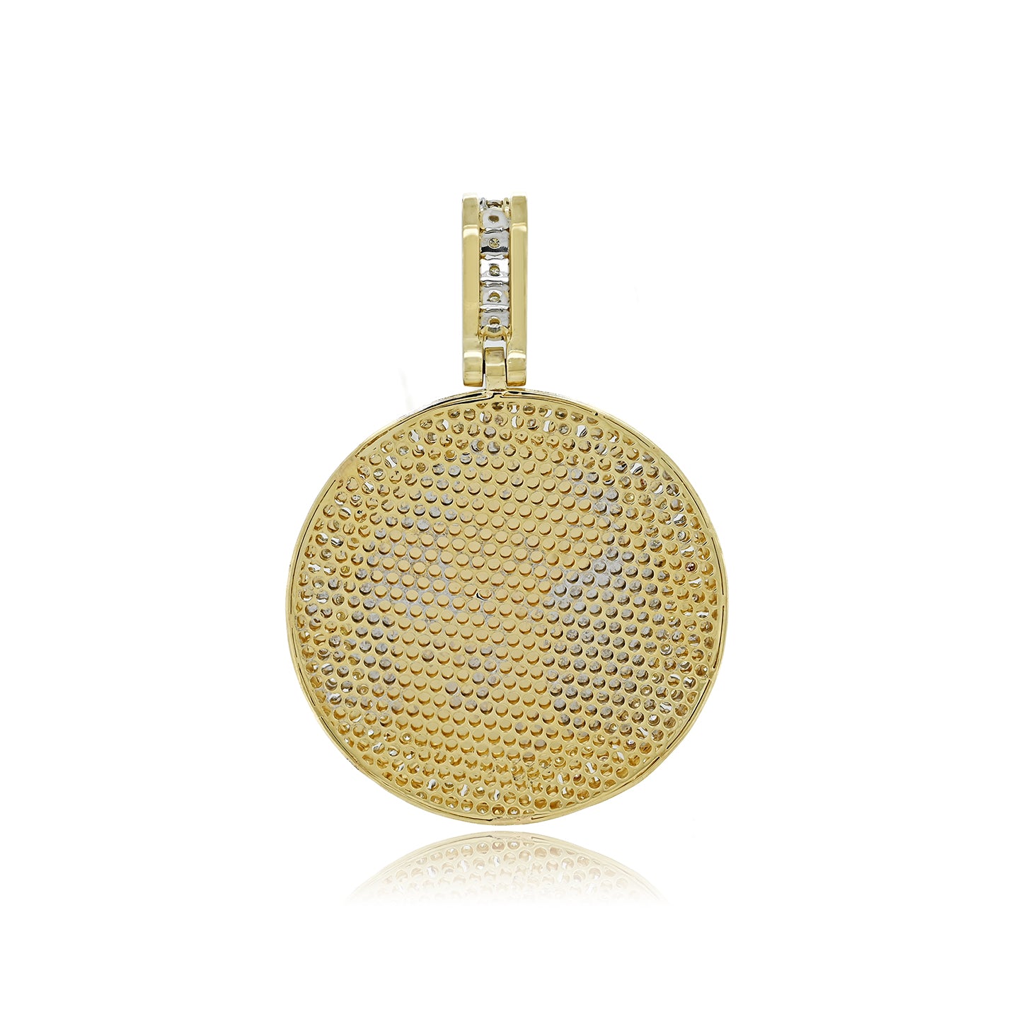 10K 1.78CT Two-Tone Round Memory Pendant