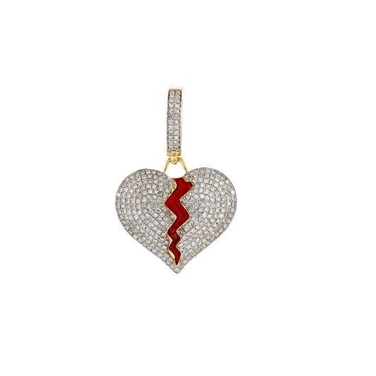 Broken Heart Diamond Pendant